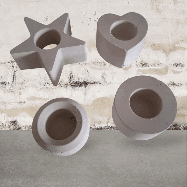 Lot de 4 bougeoirs 
